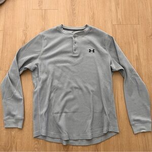 Under Armour Men's Gray Long Sleeve Henley